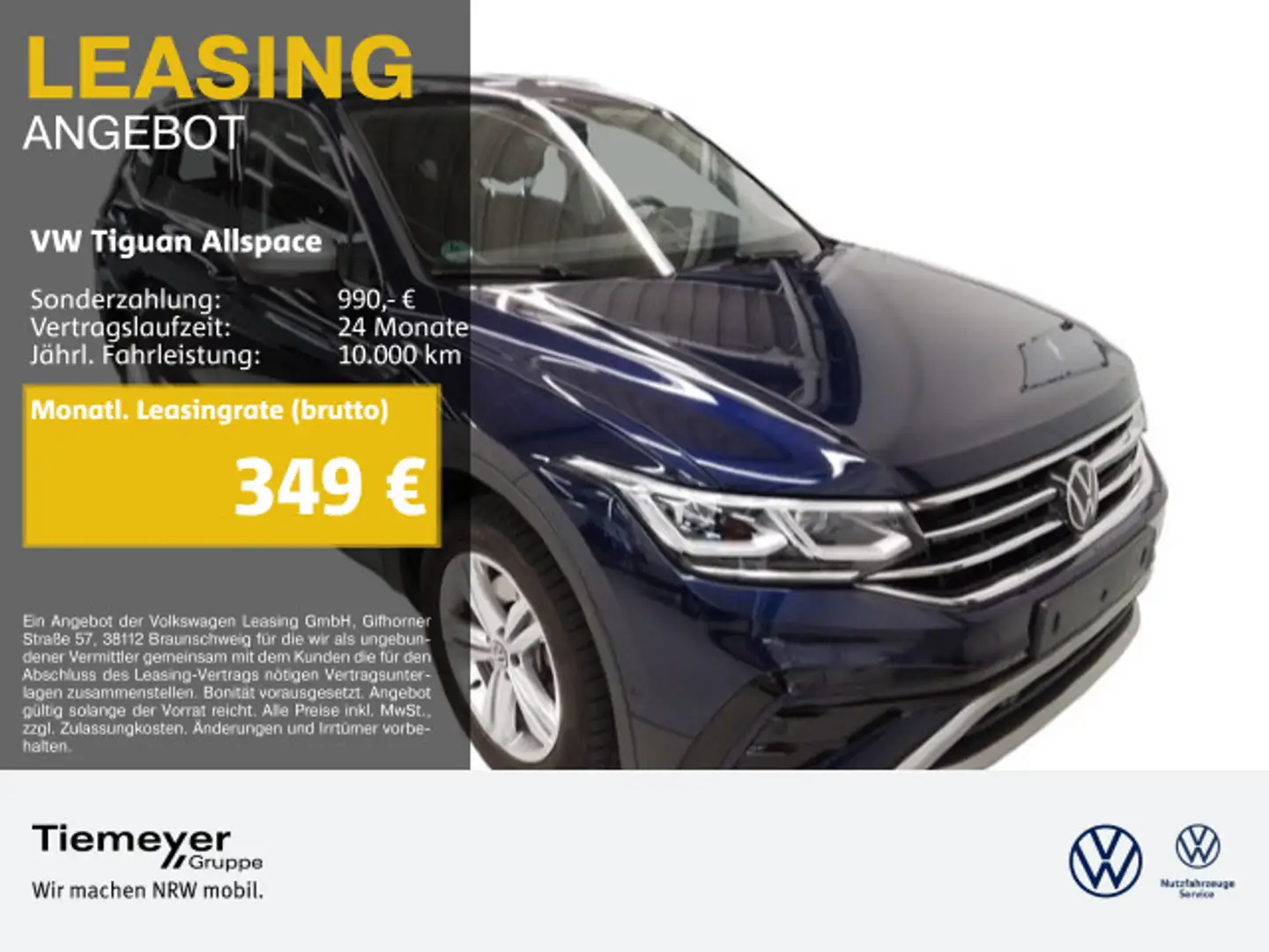 Volkswagen Tiguan Allspace 2.0 TSI DSG 4M ELEGANCE 7-SITZE Blau - 1