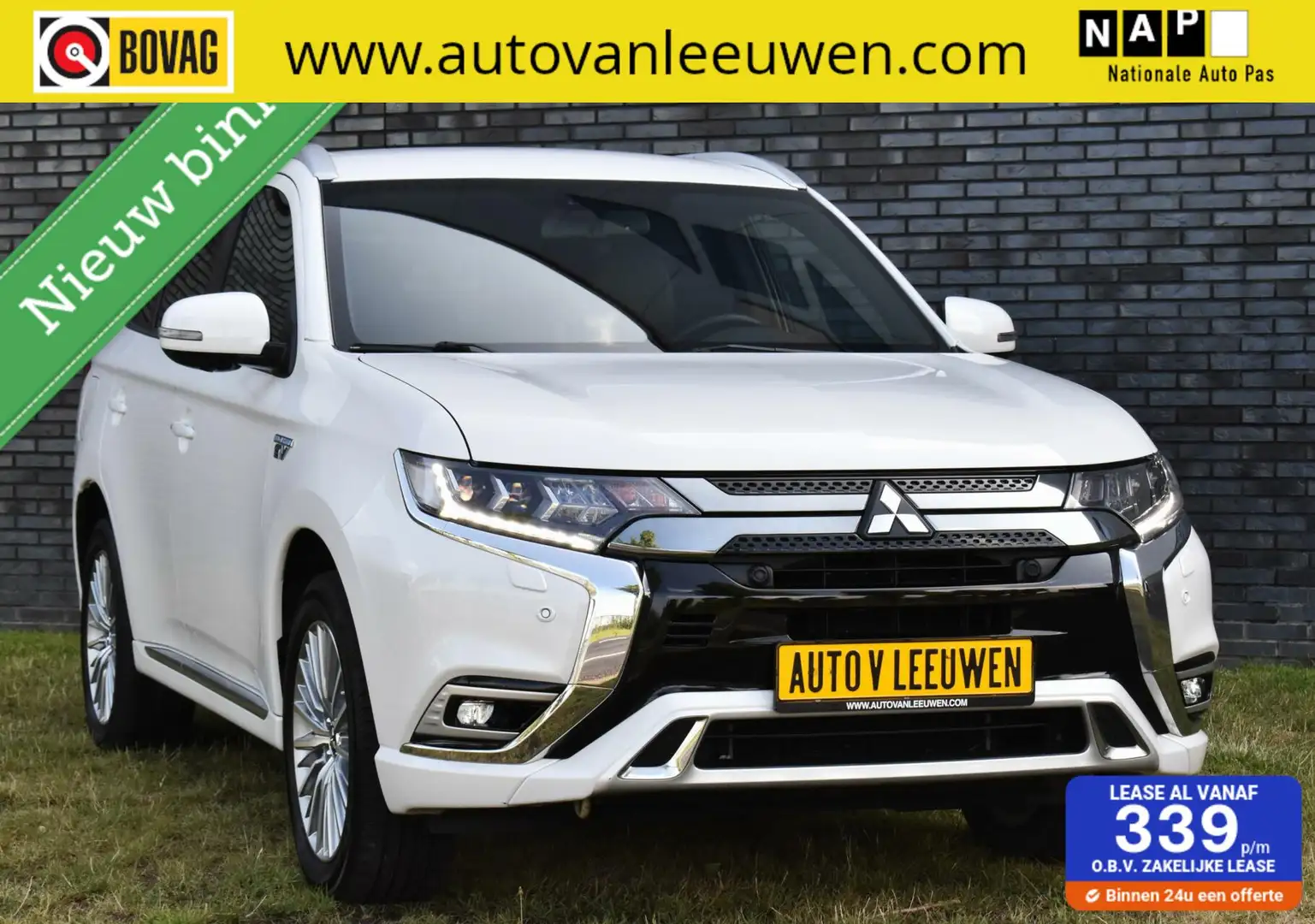 Mitsubishi Outlander 2.4 PHEV Diamand Edition LEDER VOL! STOELVW./360º Wit - 1