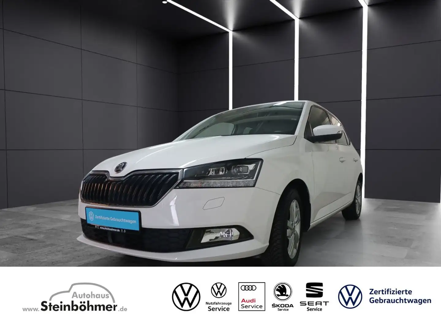 Skoda Fabia 1.0 TSI Style RearView SmartLink GRA Klima Blanc - 1