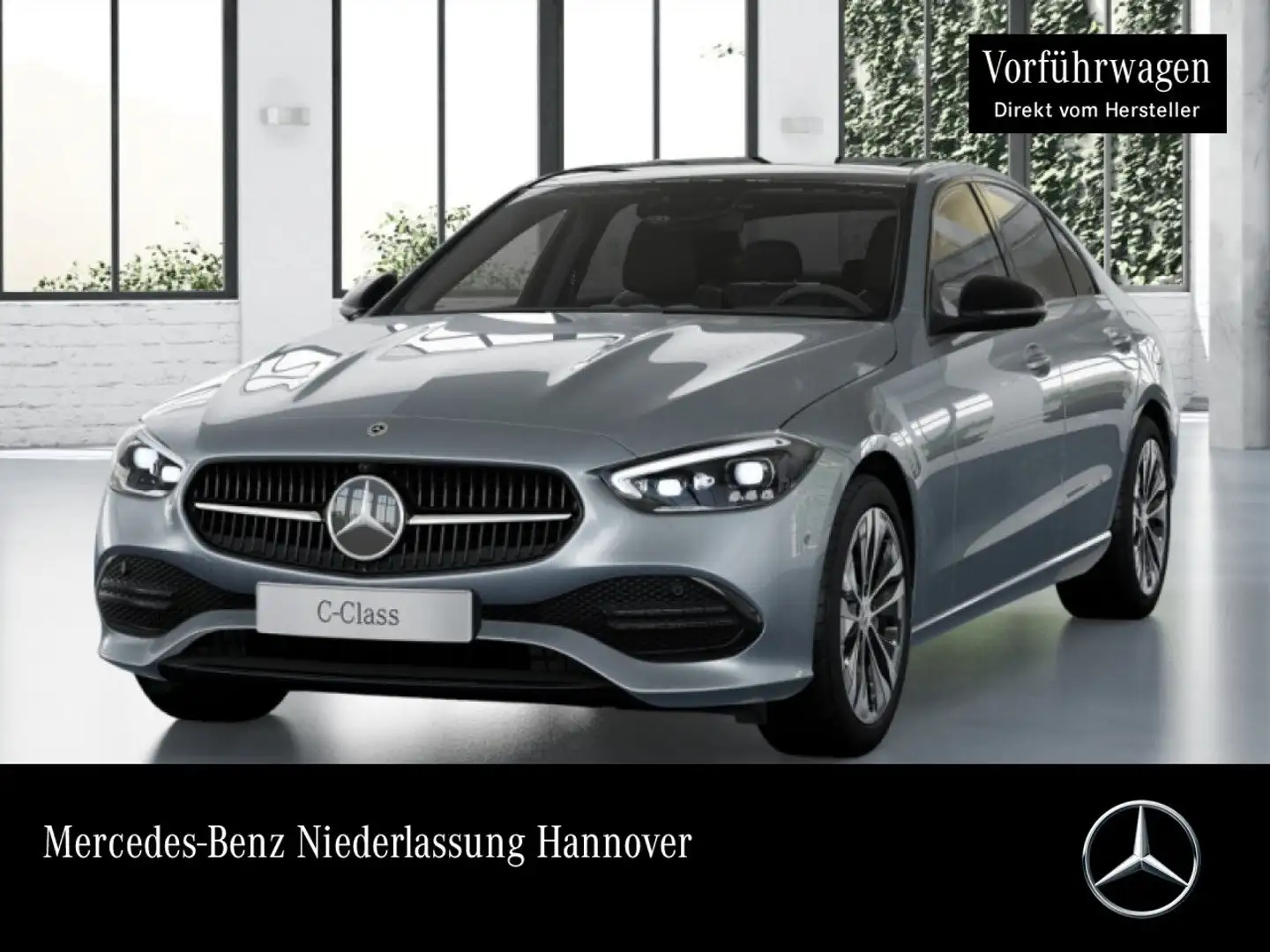 Mercedes-Benz C 300 e AVANTG+NIGHT+PANO+360+AHK+BURMESTER+9G Silber - 1