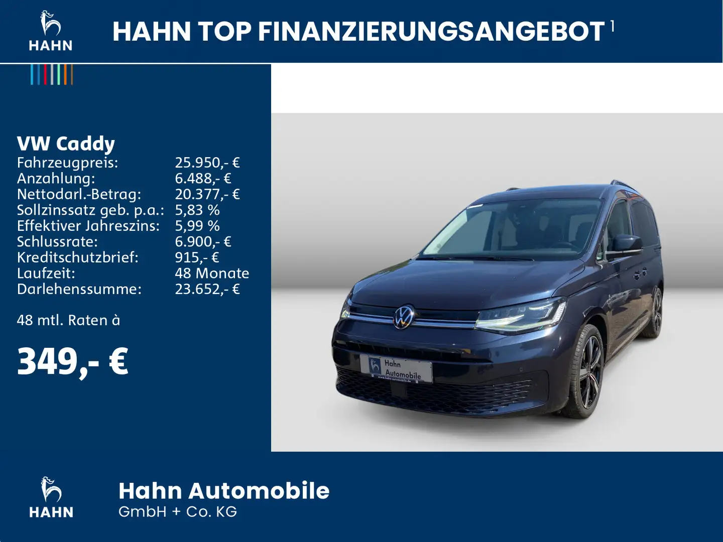 Volkswagen Caddy 2.0TDI Move ACC Cam LED Navi Totwinkel Blauw - 2