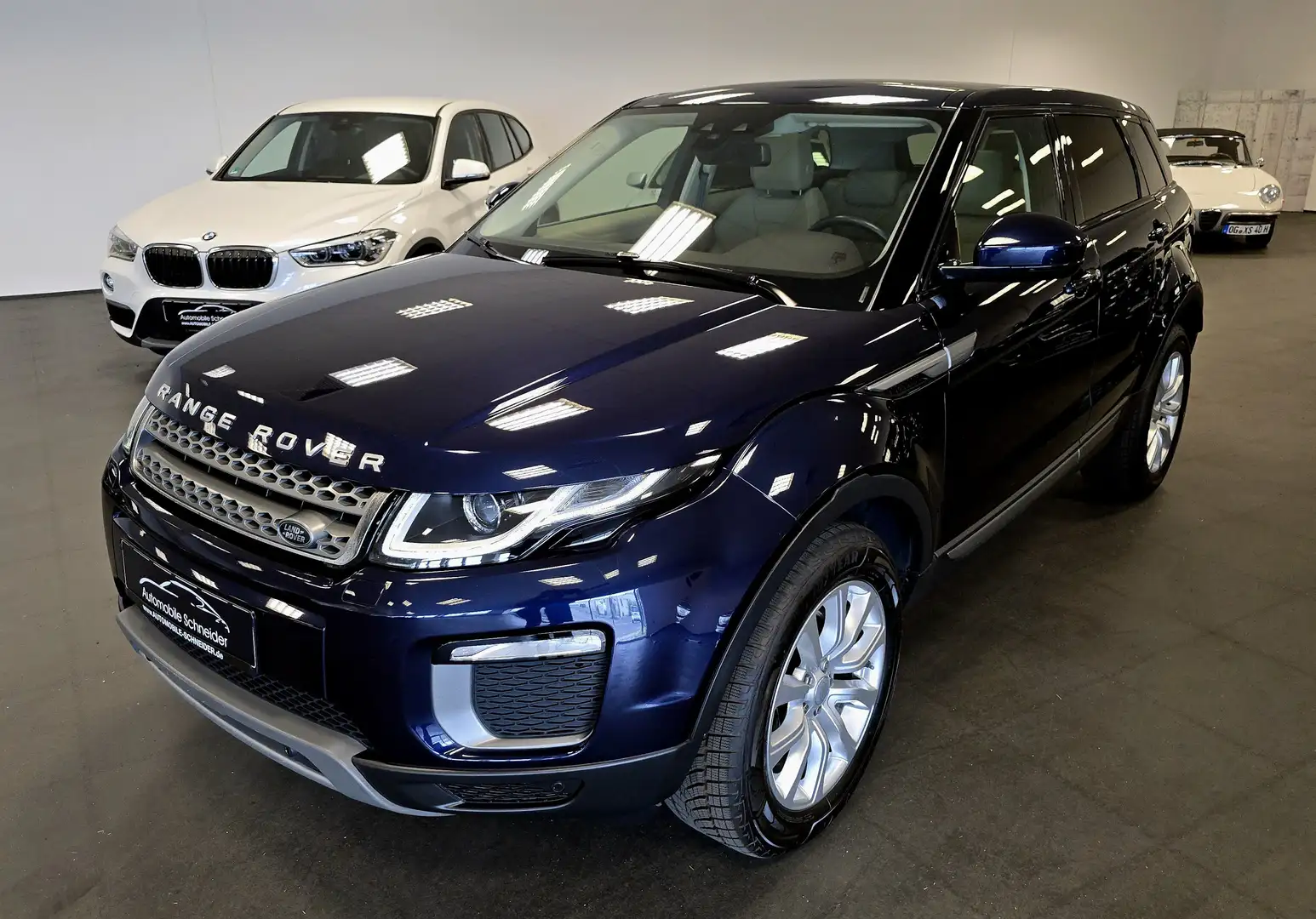 Land Rover Range Rover Evoque TD4 Automatik Sky View Pano Leder Navi Xenon SHZ Blau - 1