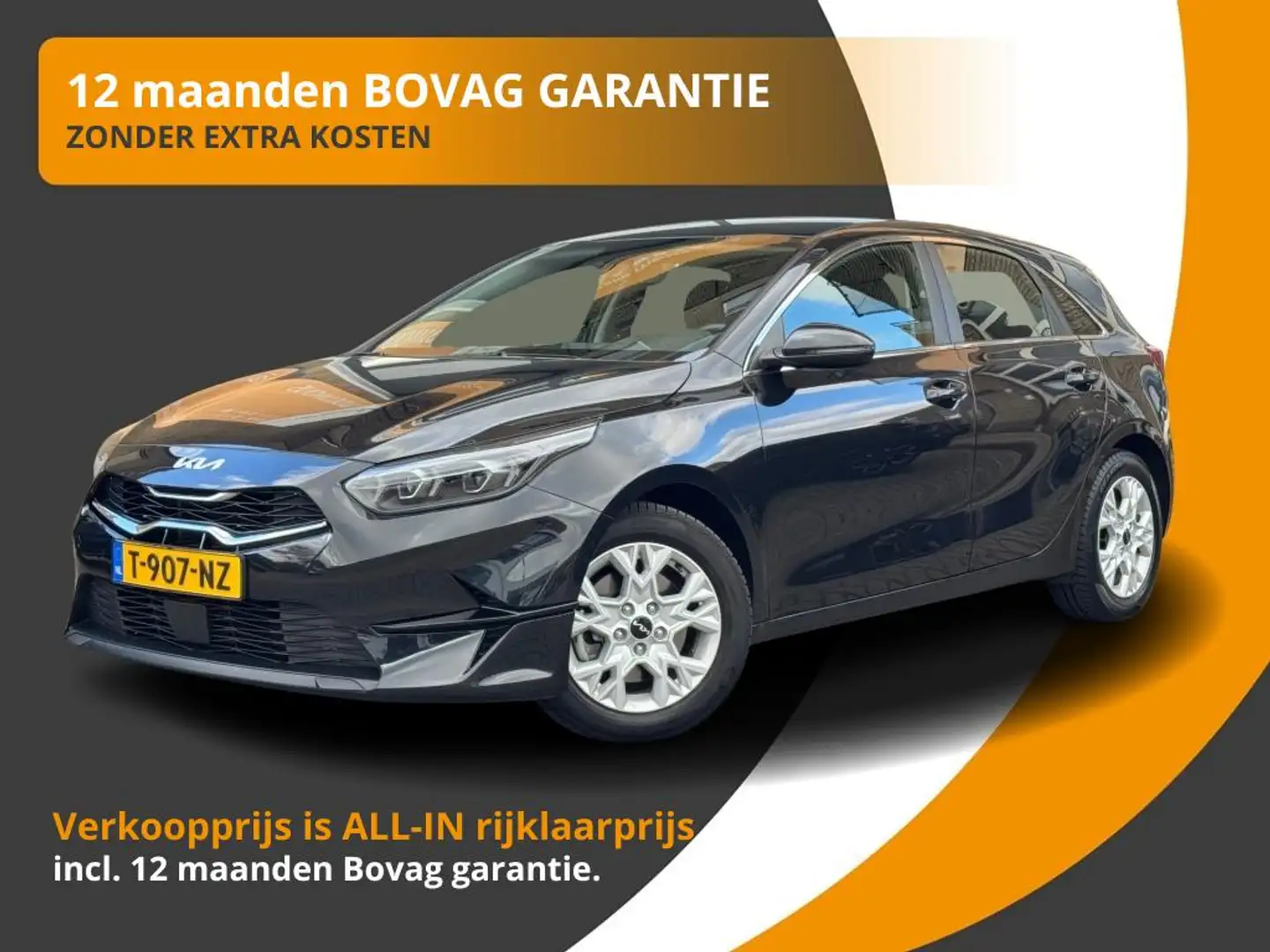 Kia Ceed / cee'd 1.0 T-GDI 120PK DYNAMICLINE 5-DEURS/NAVI/CARPLAY/N Zwart - 1