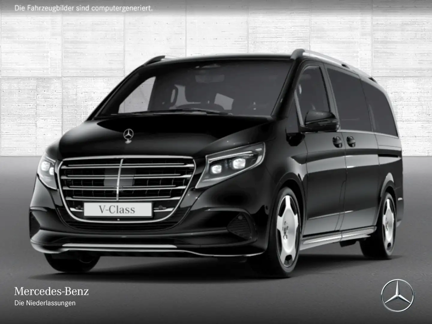 Mercedes-Benz V 300 d EXCLUSIVE+SchiebDa+9G+AHK+StandHZ+Navi+DIS Schwarz - 2