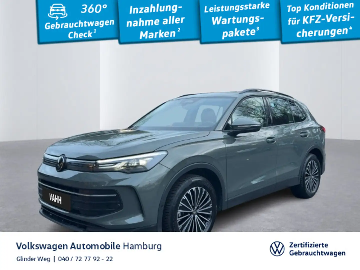 Volkswagen Tiguan 1.5 eTSI Life DSG AHK Ganzjahresreifen Groen - 1