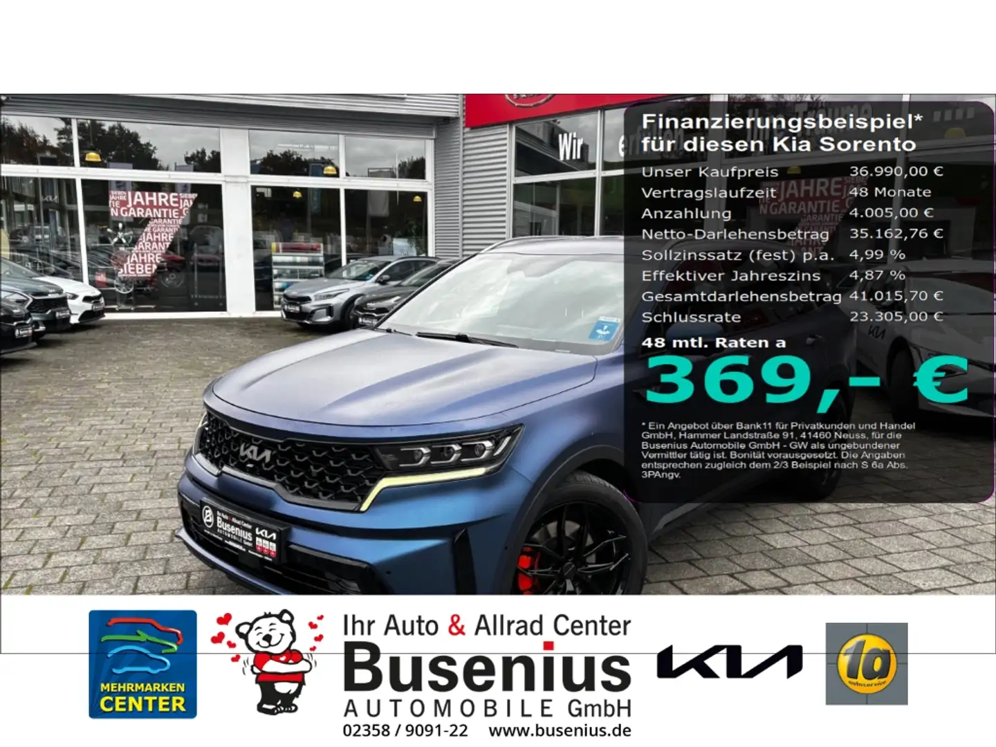 Kia Sorento 2.2 CRDi AWD DCT Platinum+AHK+Folierung+Standheizu Noir - 1