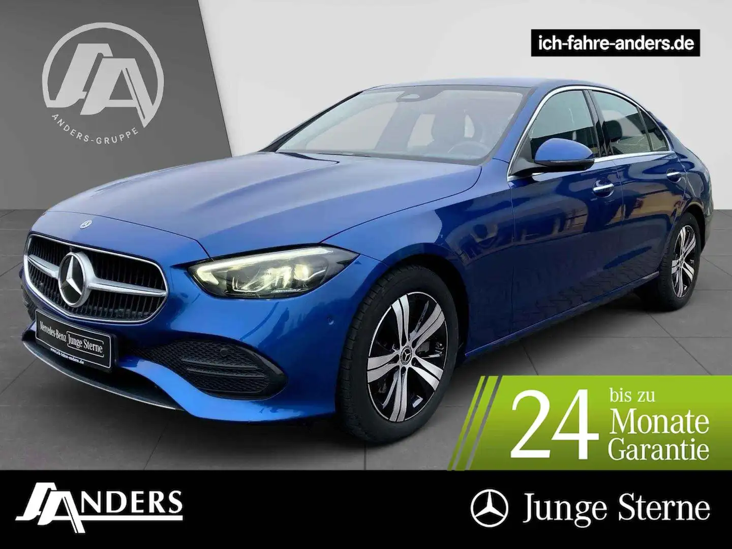 Mercedes-Benz C 220 d 4M Avantgarde+Key+HUD+AHK+Dist+360+SOUND Blau - 1