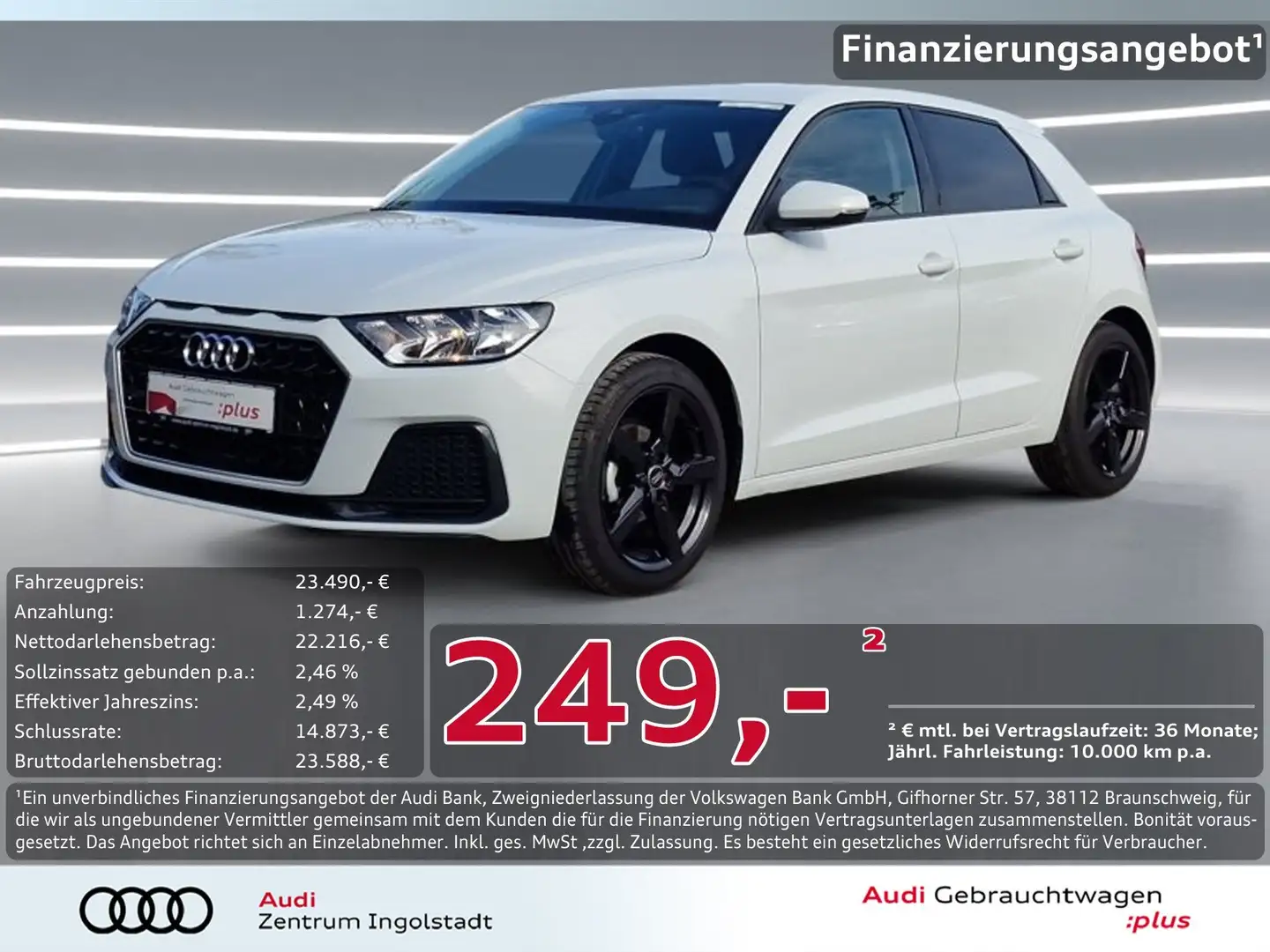 Audi A1 Sportback 25 TFSI 17" SHZ GRA PDC Advanced Weiß - 1