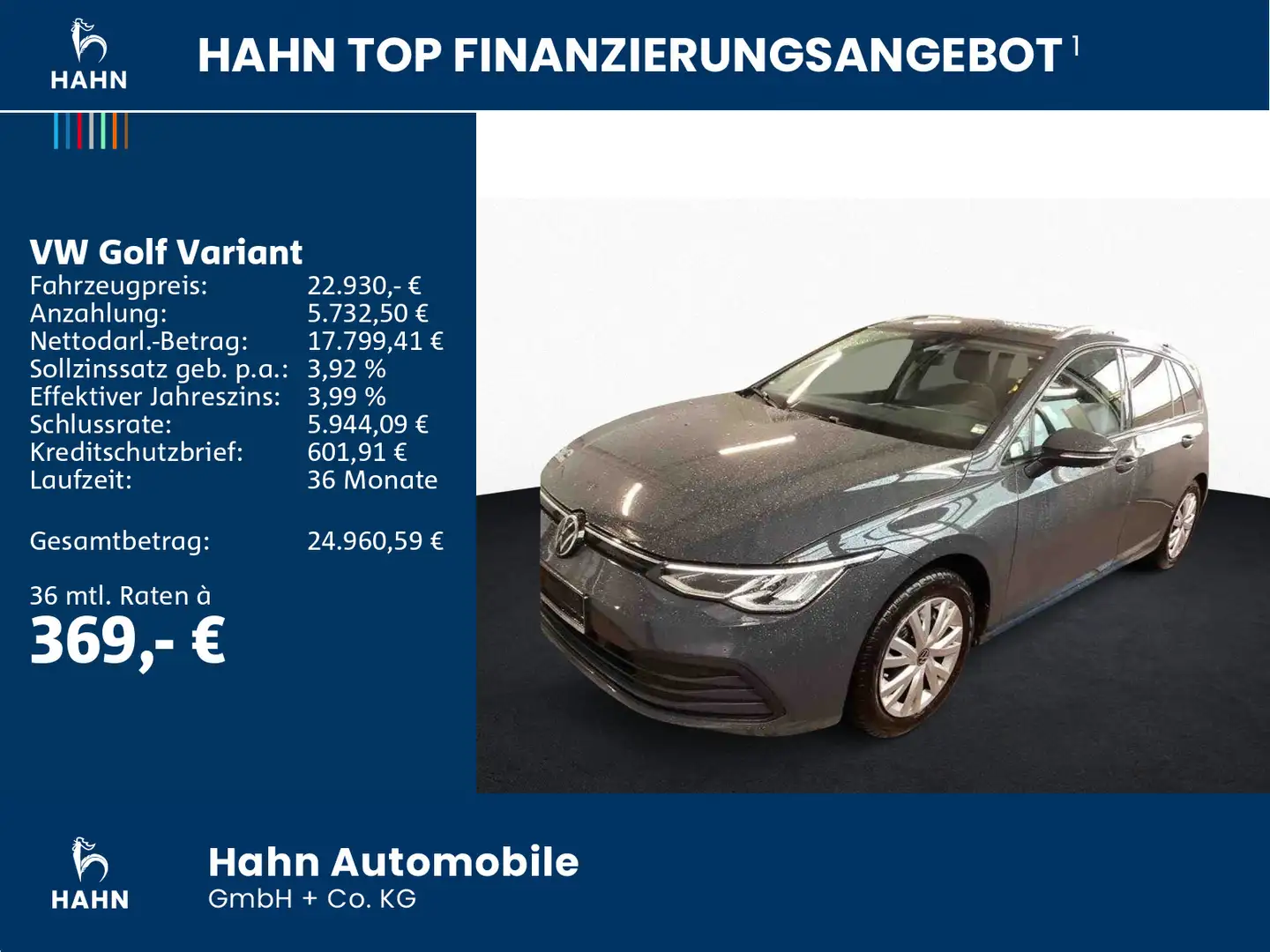 Volkswagen Golf Variant Golf VIII Variant 2.0TDI DSG Life AHK Cam Navi Grau - 2