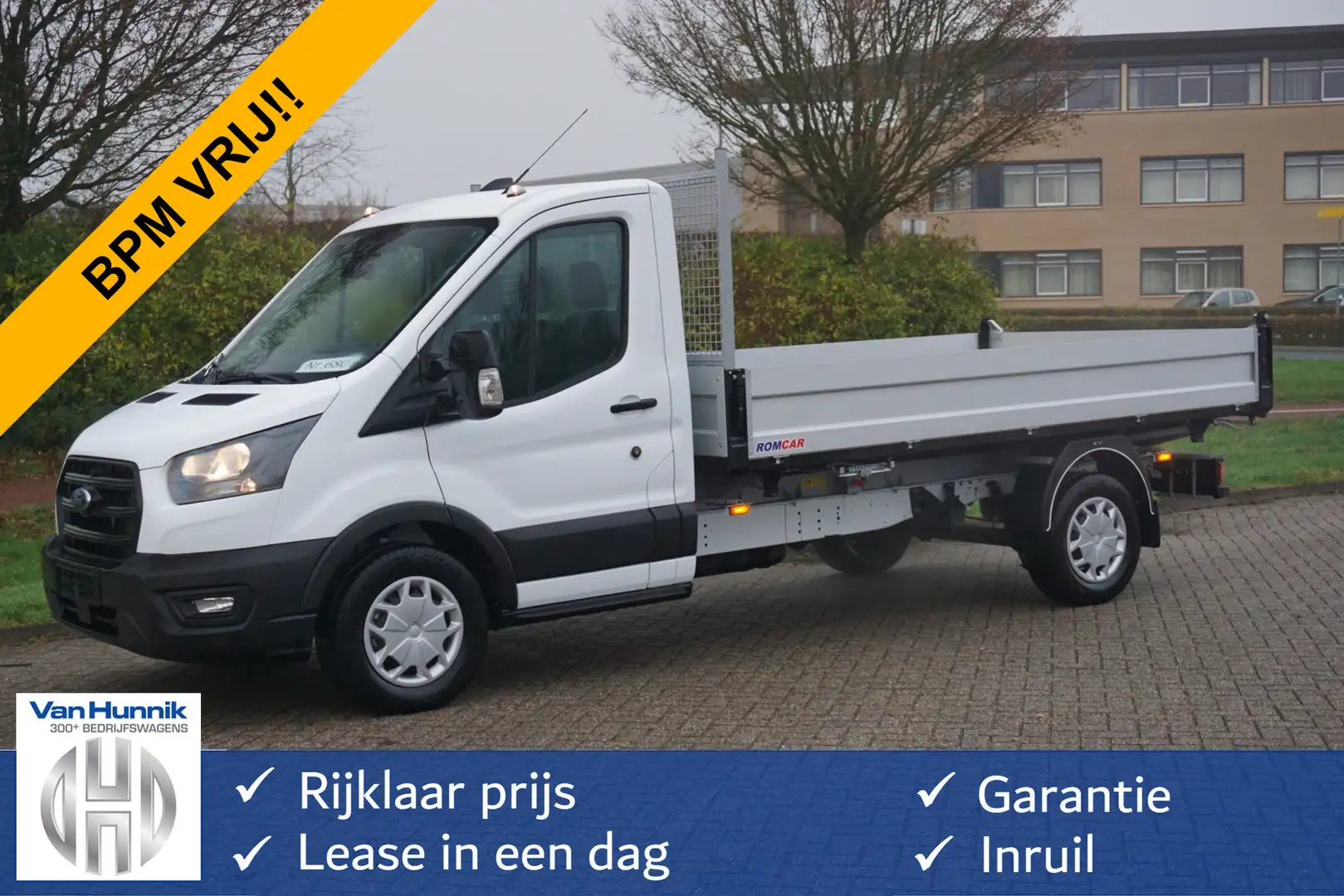 Ford Transit 350L 3 Zijdige kipper 155PK BPM VRIJ!! Airco, Crui Blanc - 1