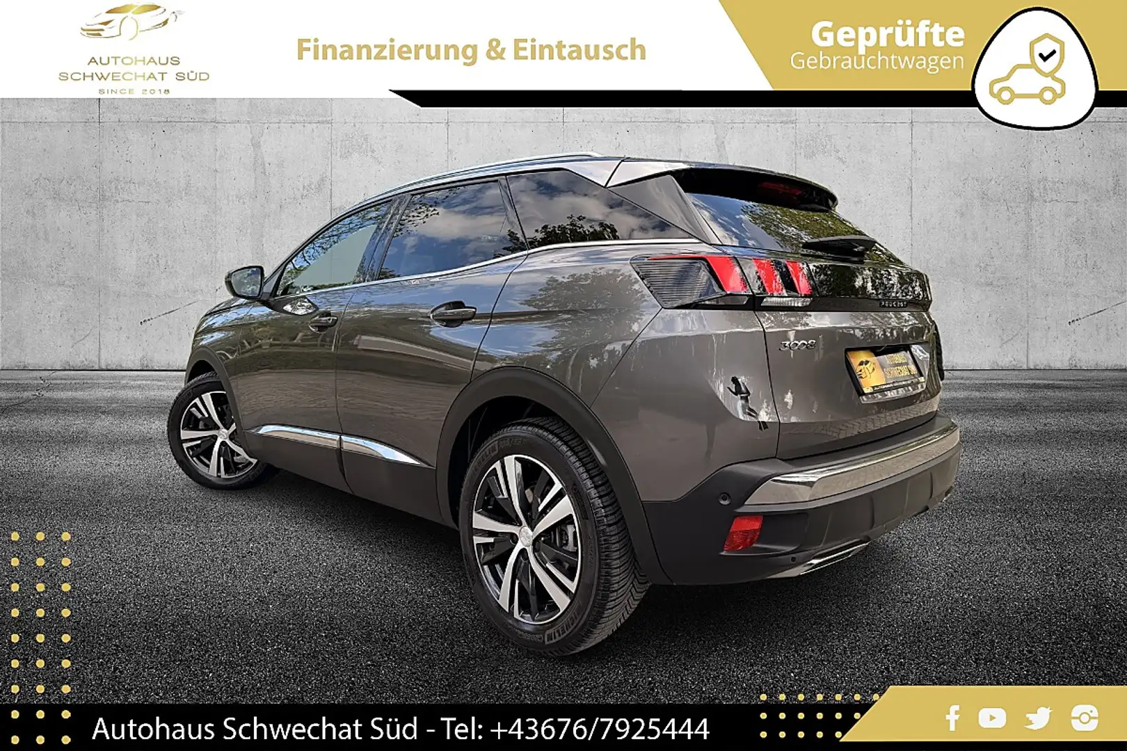 Peugeot 3008 1.5 BlueHDi 130 FAP GT Line // AUTOMATIK // VIR... Grau - 2