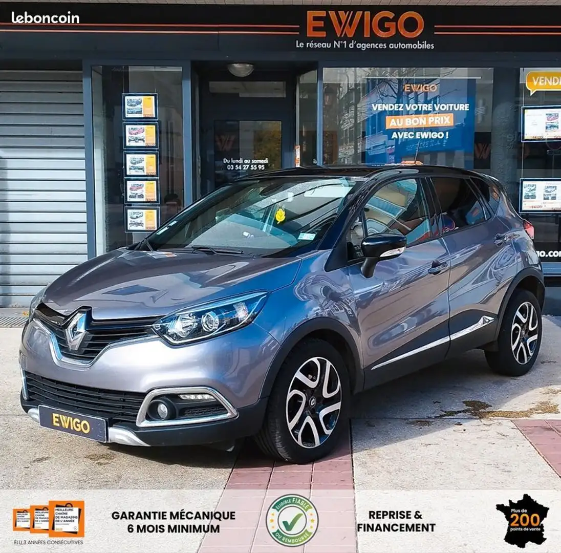 Renault Captur 1.5 dci 110ch eco energy intens s-s camera sieges chauffants gps acces main libre Grijs - 1