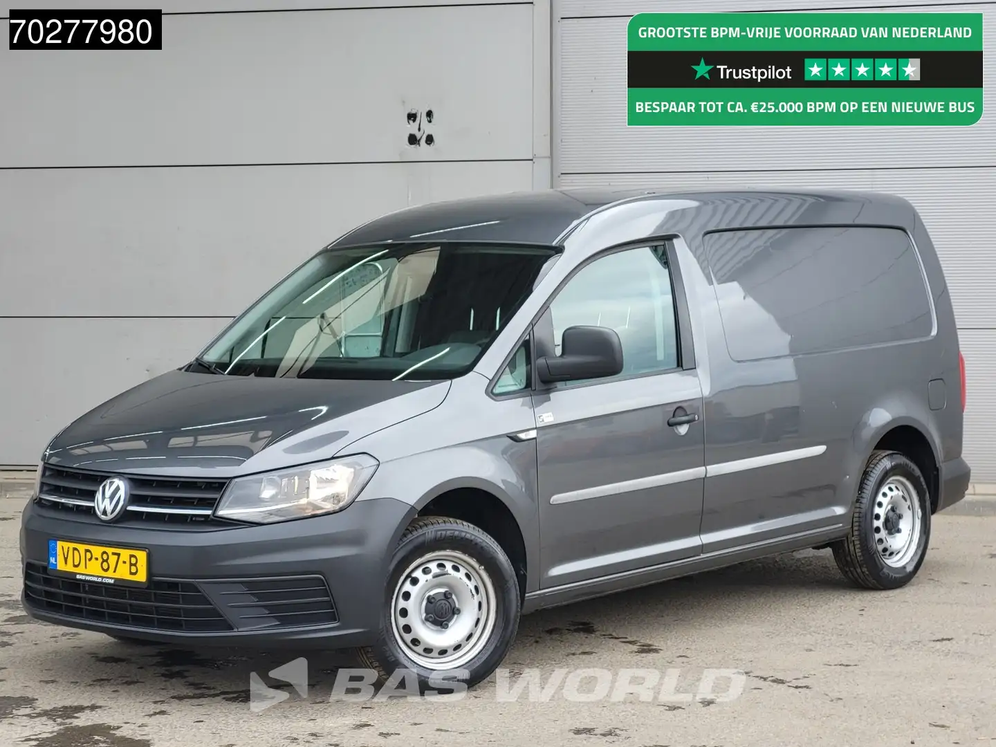 Volkswagen Caddy 75pk L2H1 Airco Cruise Euro6 L2 4m3 Airco Cruise c Grijs - 1