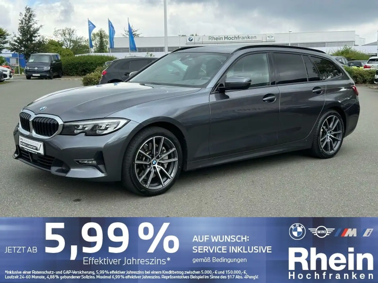 BMW 330 i xDrive Touring Sport Line ACC AHK STANDH Grau - 1
