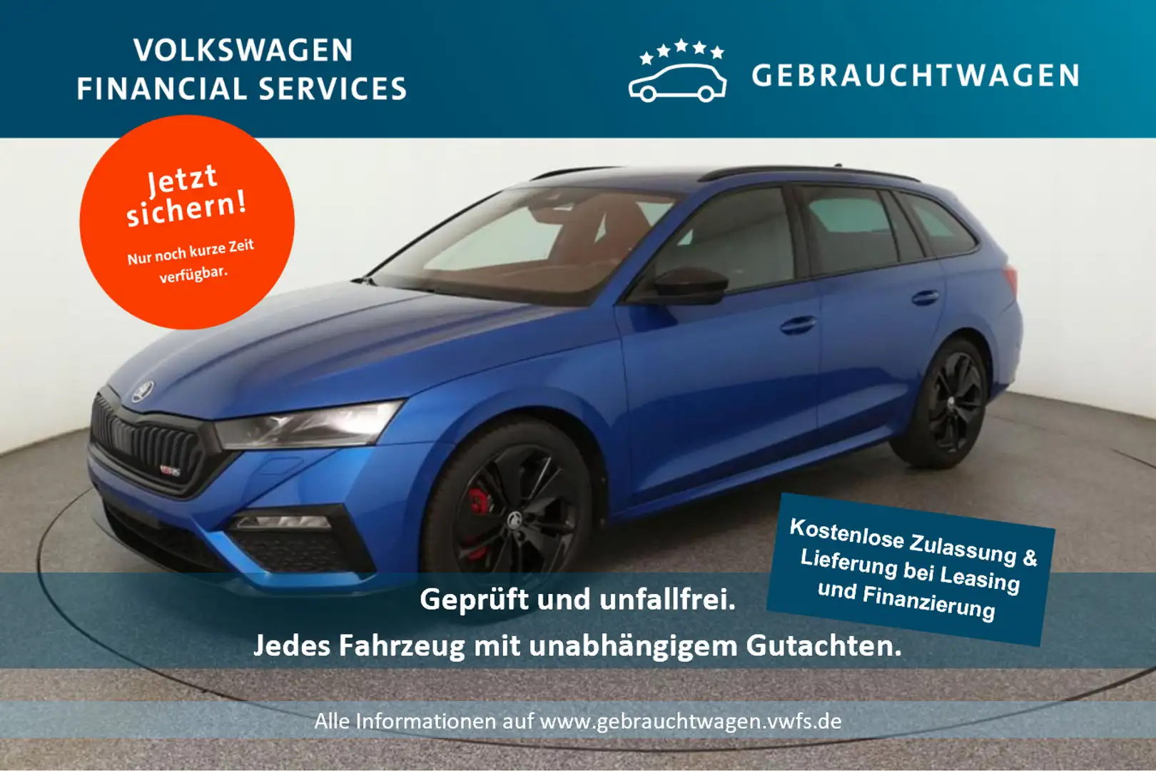 Skoda Octavia Combi RS 2.0 TFSI AHK*Tempo*klima*NAV*SH Blu/Azzurro - 1