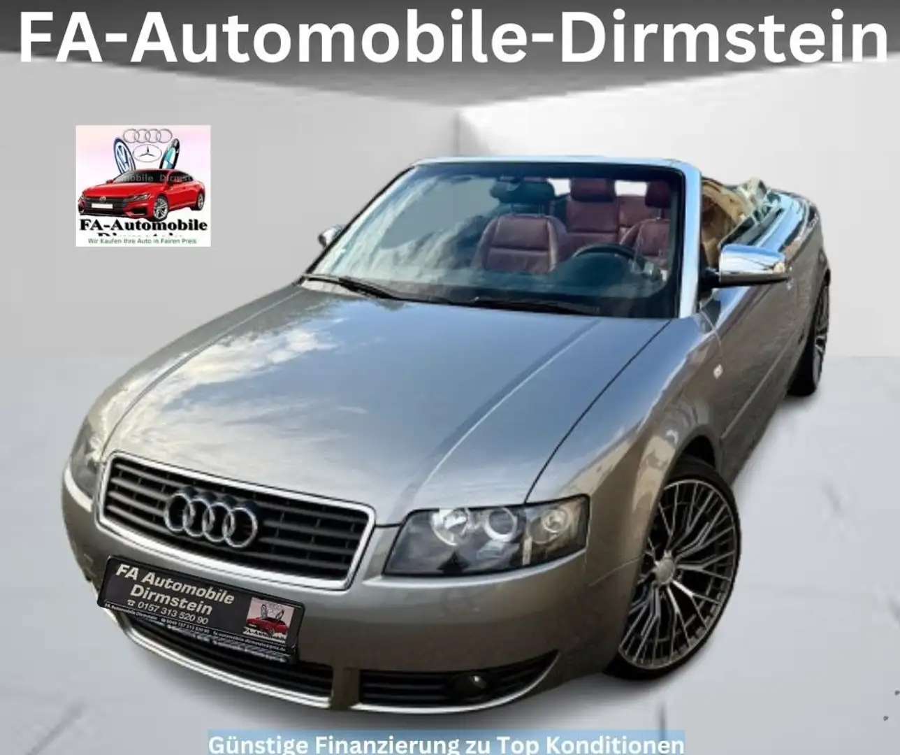 Audi A4 Cabriolet 2.4 /AUTOMATIK/VOLLLEDER/STHZ/PDC Grau - 2