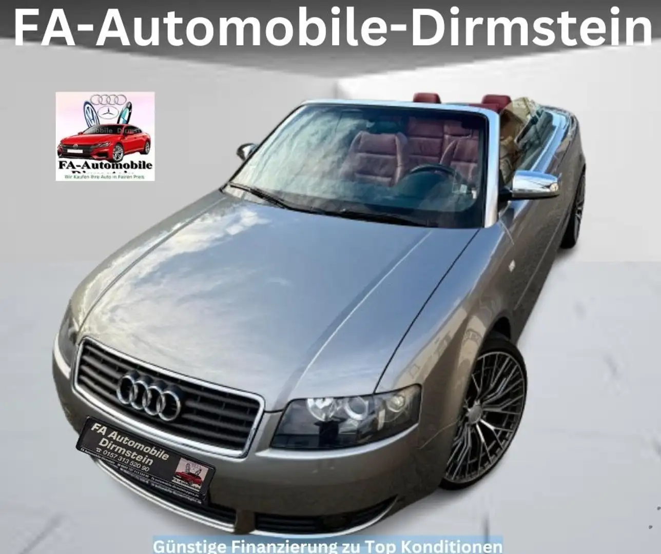 Audi A4 Cabriolet 2.4 /AUTOMATIK/VOLLLEDER/STHZ/PDC Grau - 1