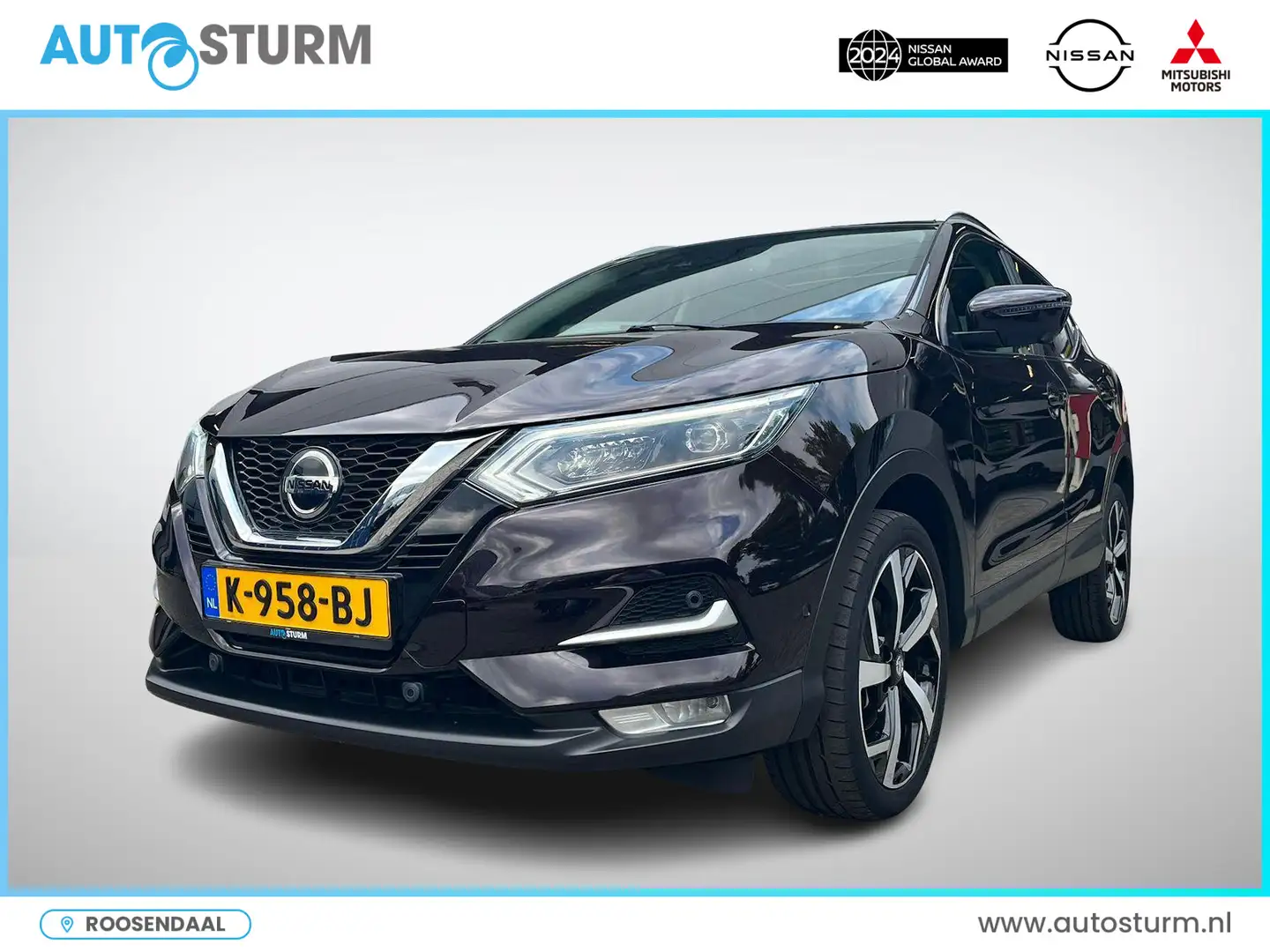 Nissan Qashqai 1.3 DIG-T Tekna Paars - 1