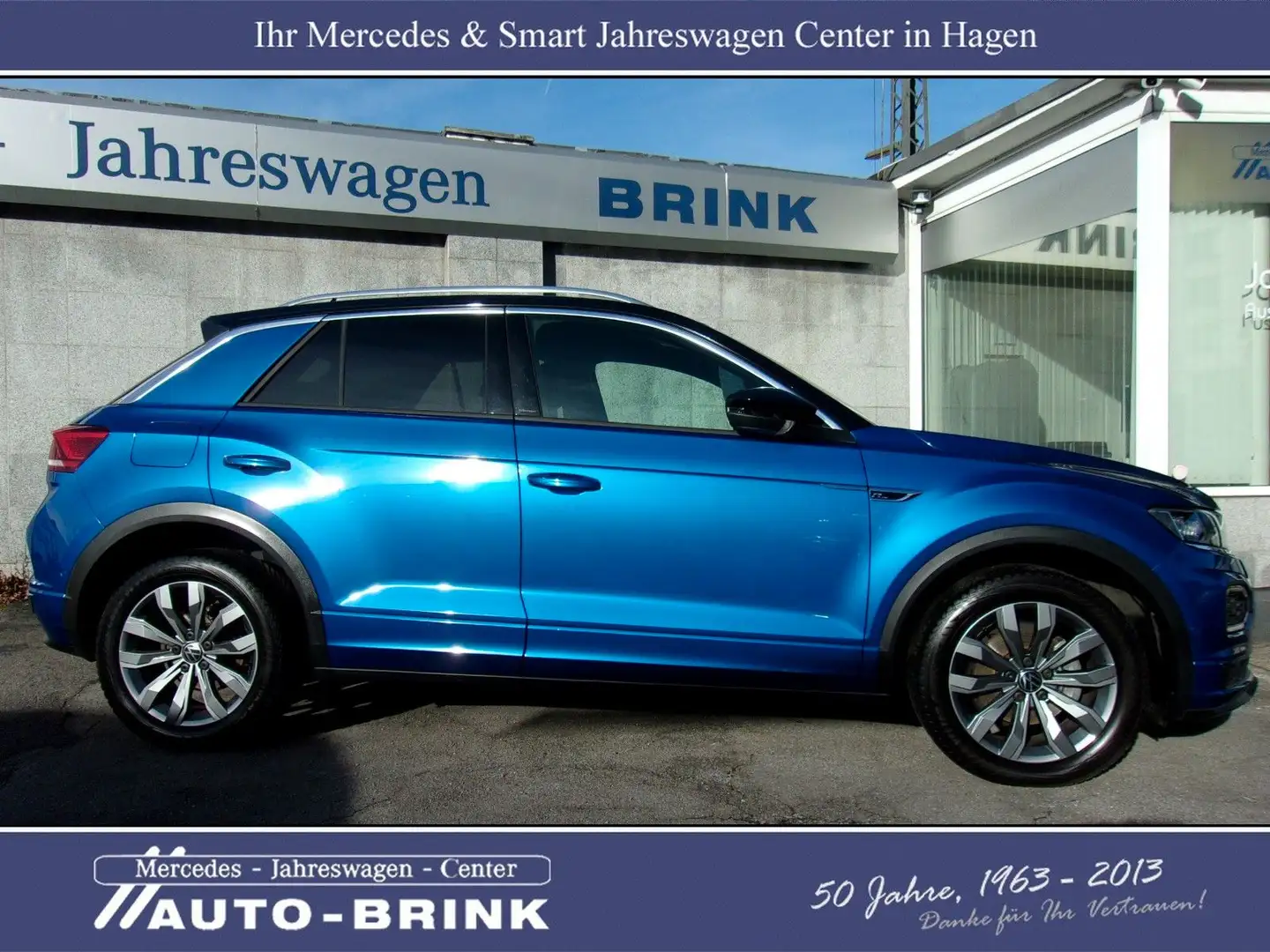 Volkswagen T-Roc Sport R-Line DSG/Nav/ACC/aPTS+RFK/21tkm Blau - 2