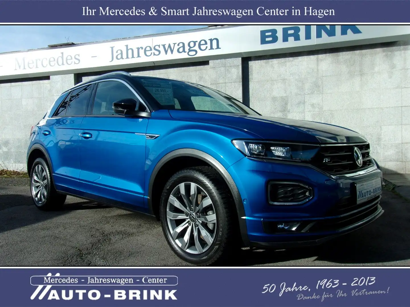 Volkswagen T-Roc Sport R-Line DSG/Nav/ACC/aPTS+RFK/21tkm Blau - 1