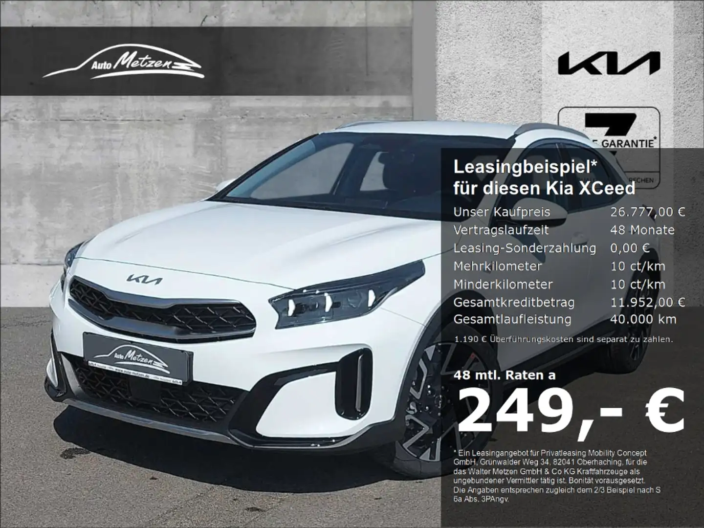 Kia XCeed 1.5 T-GDI DCT Vision Navi Digitales Cockpit LED AC Weiß - 1