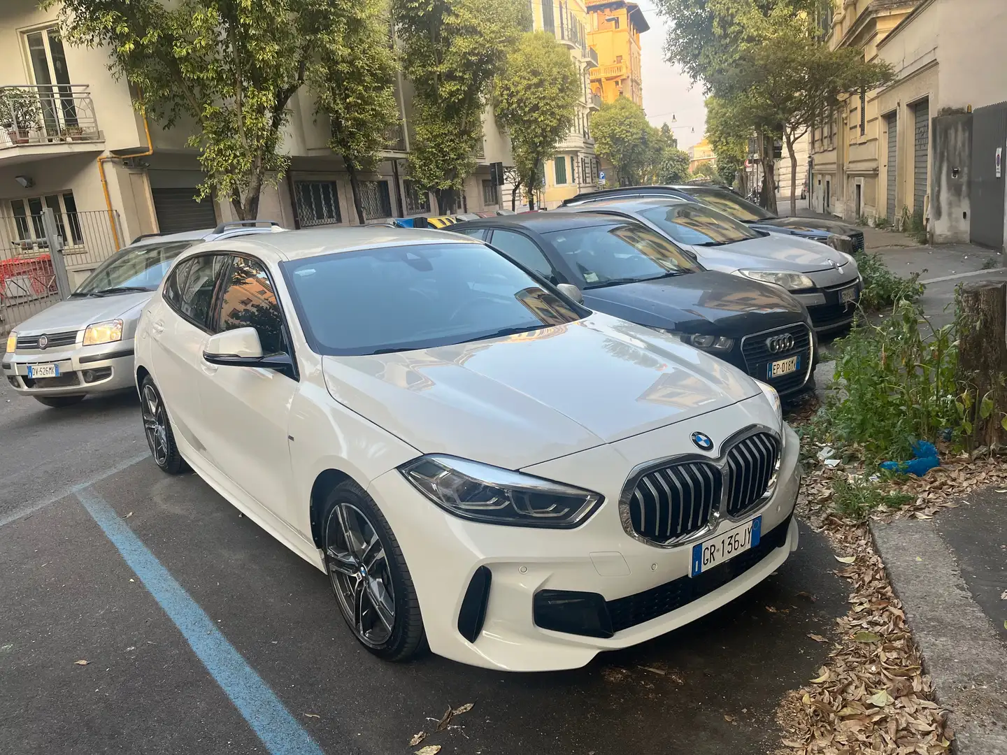 BMW 116 Serie 1 F40 116d Msport auto Bianco - 1