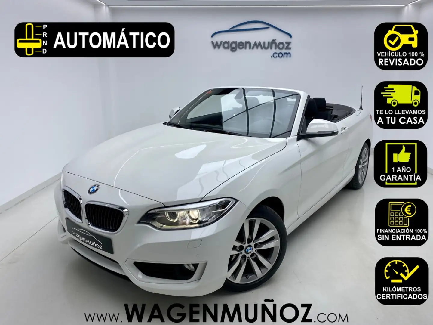 BMW 218 218dA Cabrio Weiß - 1