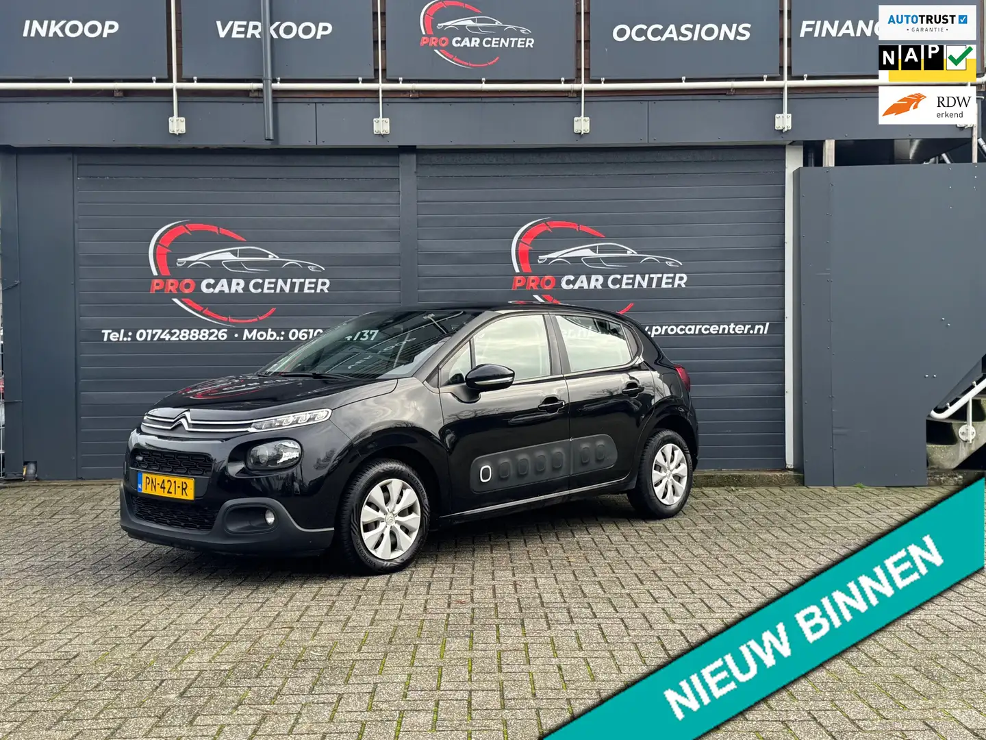 Citroen C3 1.2 PureTech Feel CRUISE|CLIMATE|PDC|NAVI|EL.RAMEN Zwart - 1