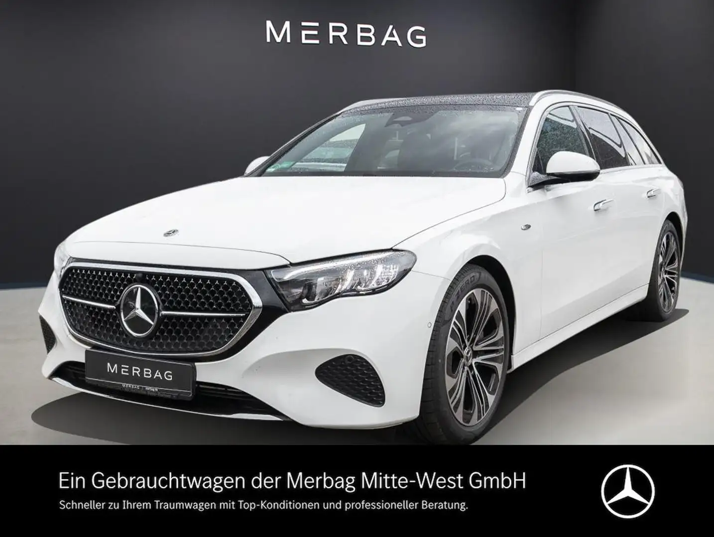 Mercedes-Benz E 300 e T-Modell mit EQ Hybrid Technologie Pano Weiß - 1
