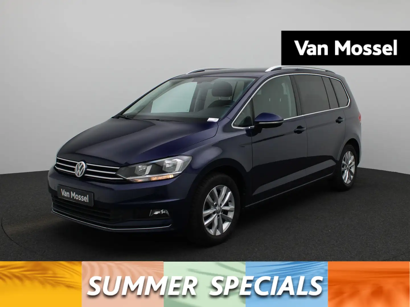 Volkswagen Touran 1.6 TDi 85kW Highline 7pl DSG | Sensoren | Cruise Blauw - 1
