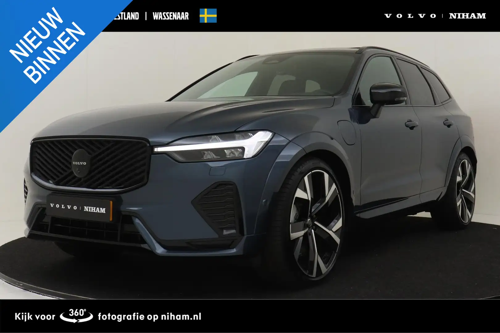 Volvo XC60 II T8 PLUG-IN HYBRID AWD ULTRA BLACK EDITION -PANO Blauw - 1
