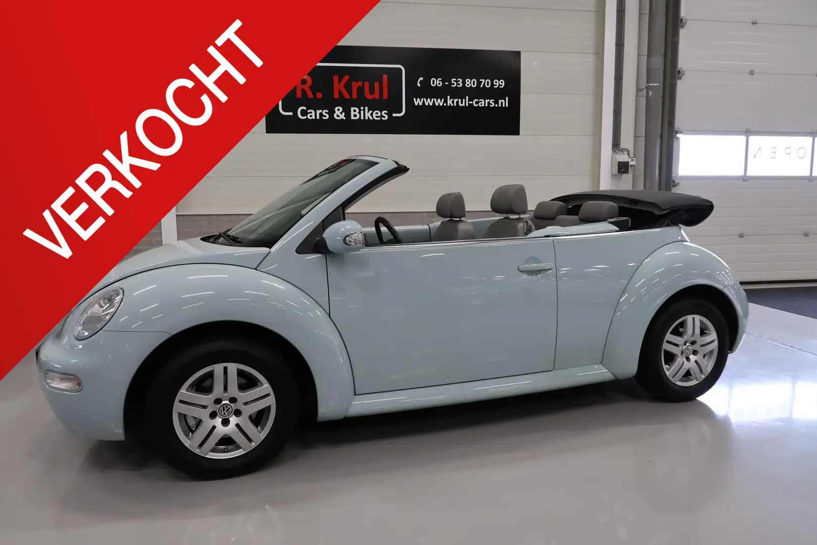 Volkswagen New Beetle Cabriolet 1.4i-16v Highline Verkocht! Blauw - 1