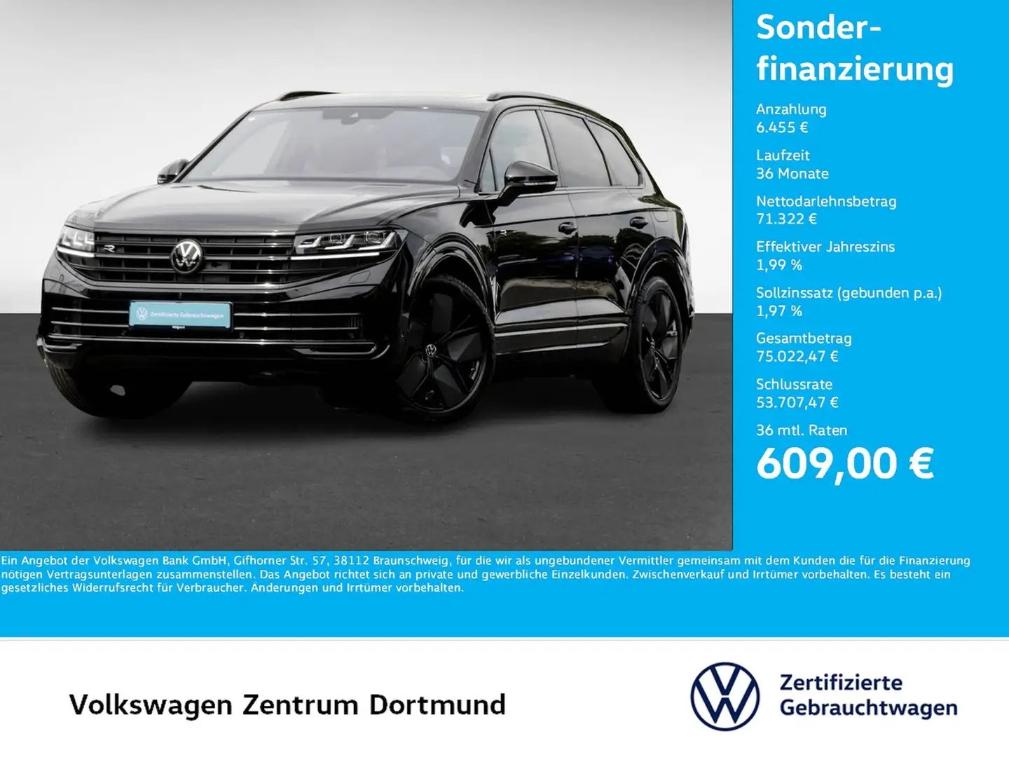Volkswagen Touareg HYBRID R NEUES MODELL PANO 360°CAM LM21 Schwarz - 1