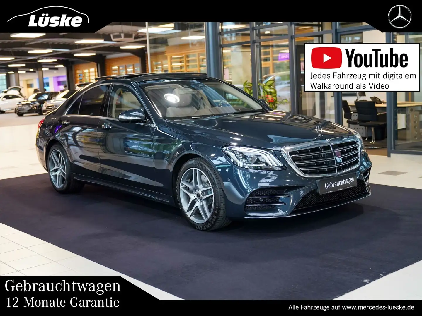 Mercedes-Benz S 400 S 400 d 4M AMG Line Leder beige Pano Head-up AHK Bleu - 1