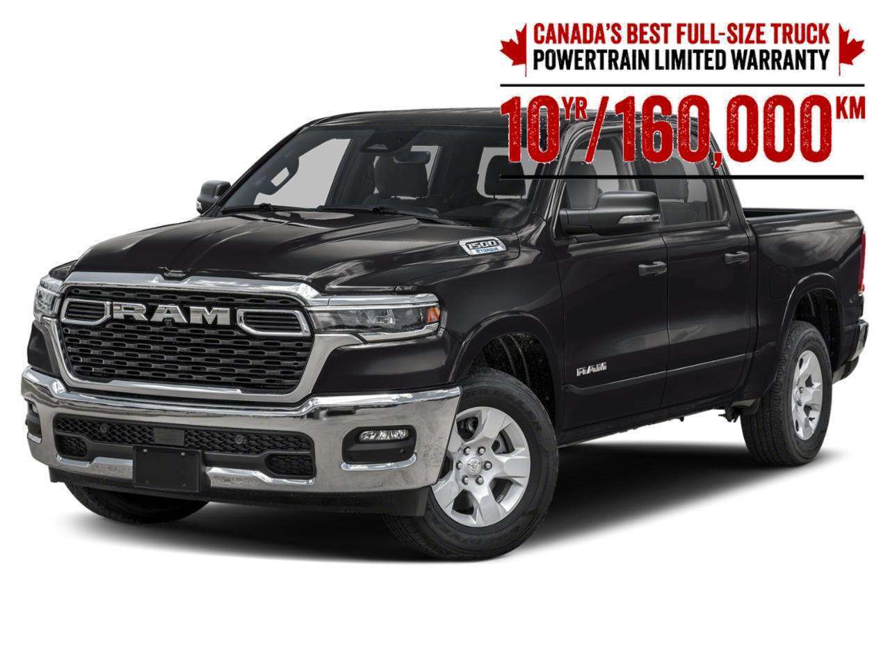Black 2026 RAM 1500 Pickup Truck Four-Wheel Drive