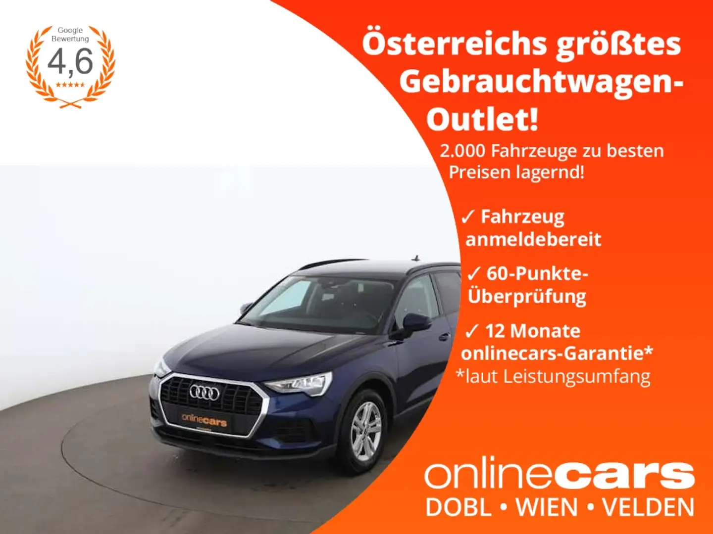 Audi Q3 35 TDI Aut LED AHK NAVI LEDER SITZHZG TEMP PDC Blau - 1