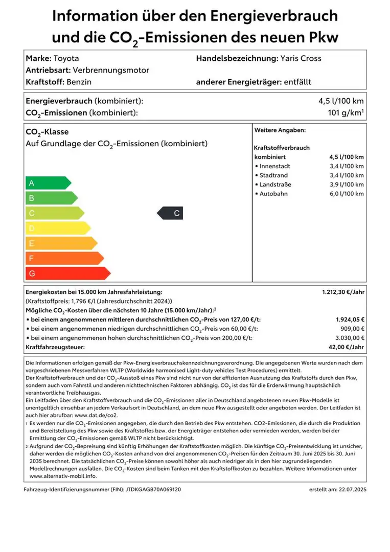 Toyota Yaris Cross 1.5 Hybrid Teamplayer *Navi, LED Argent - 2