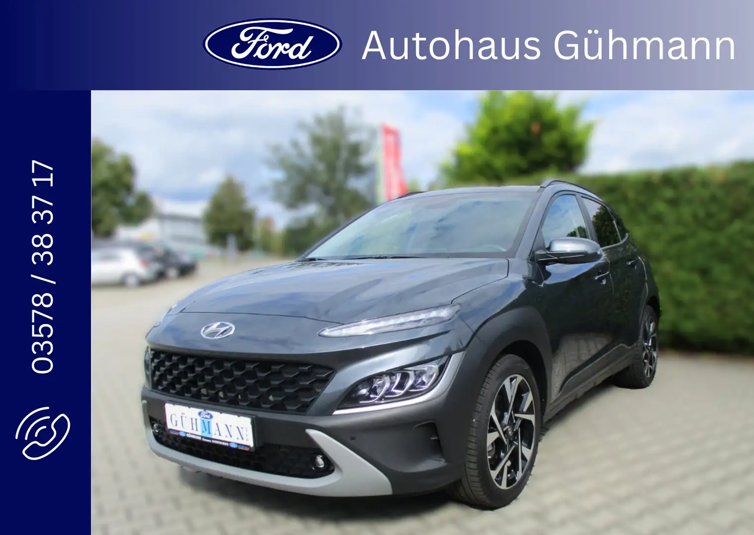 Hyundai KONA 1.0 T-GDI Intro KLIMAAUTOM. NAVI PPS RFK 18"LM Grau - 1