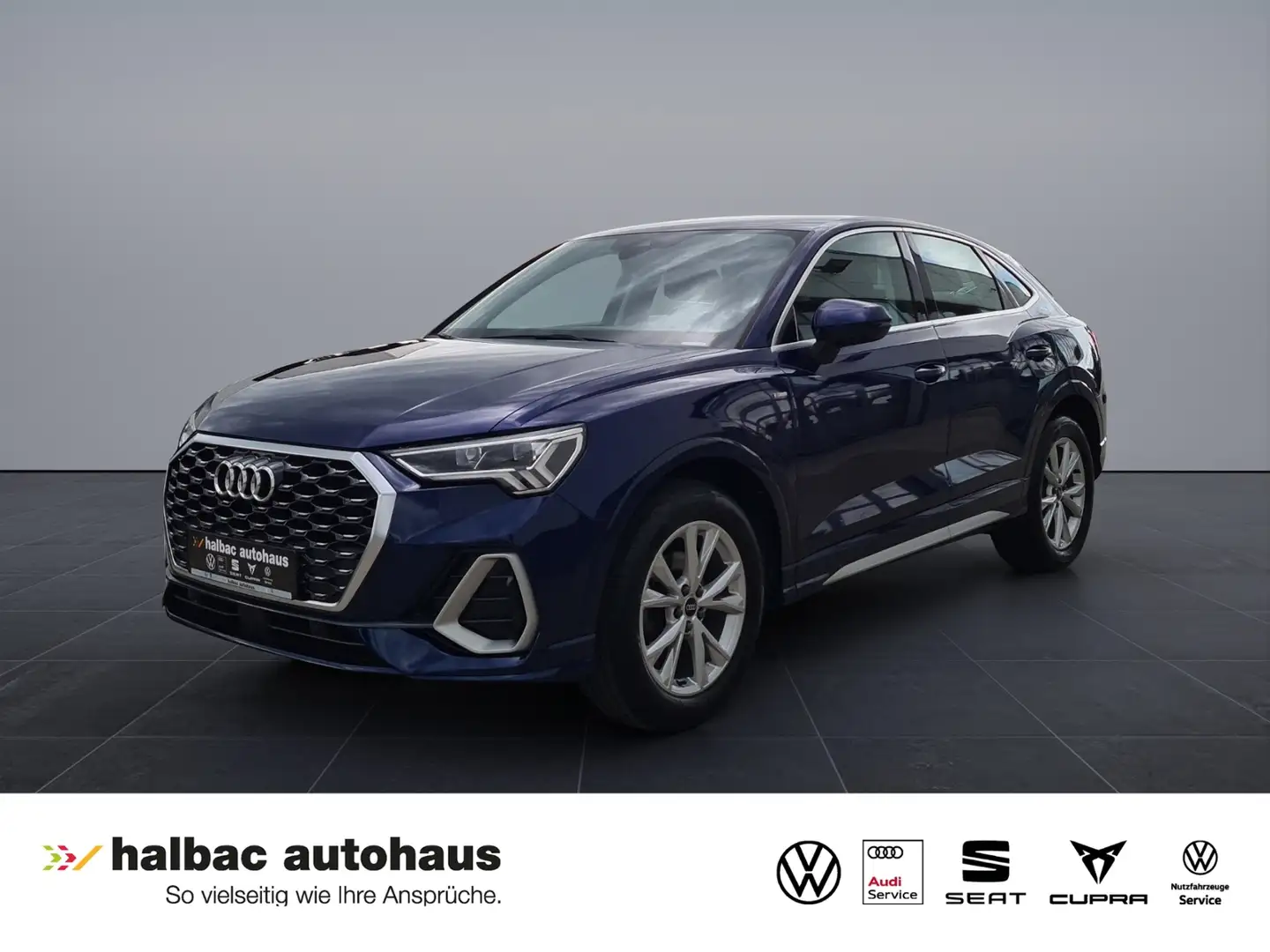 Audi Q3 Sportback 35 TFSI S tronic S line+NAVI+LED+PDC+SH Blau - 1