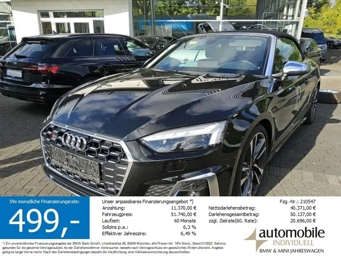 Audi S5 Cabrio TFSI quattro Matrix MMI Komfortzugang Noir - 1