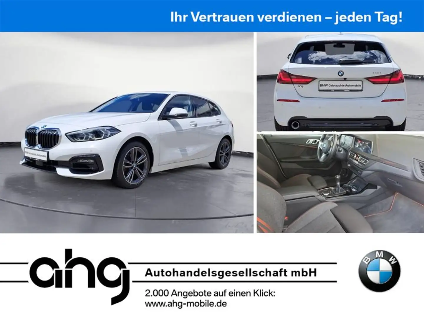BMW 118 i Sport Line Klimaaut. Komfortzugang Wit - 1