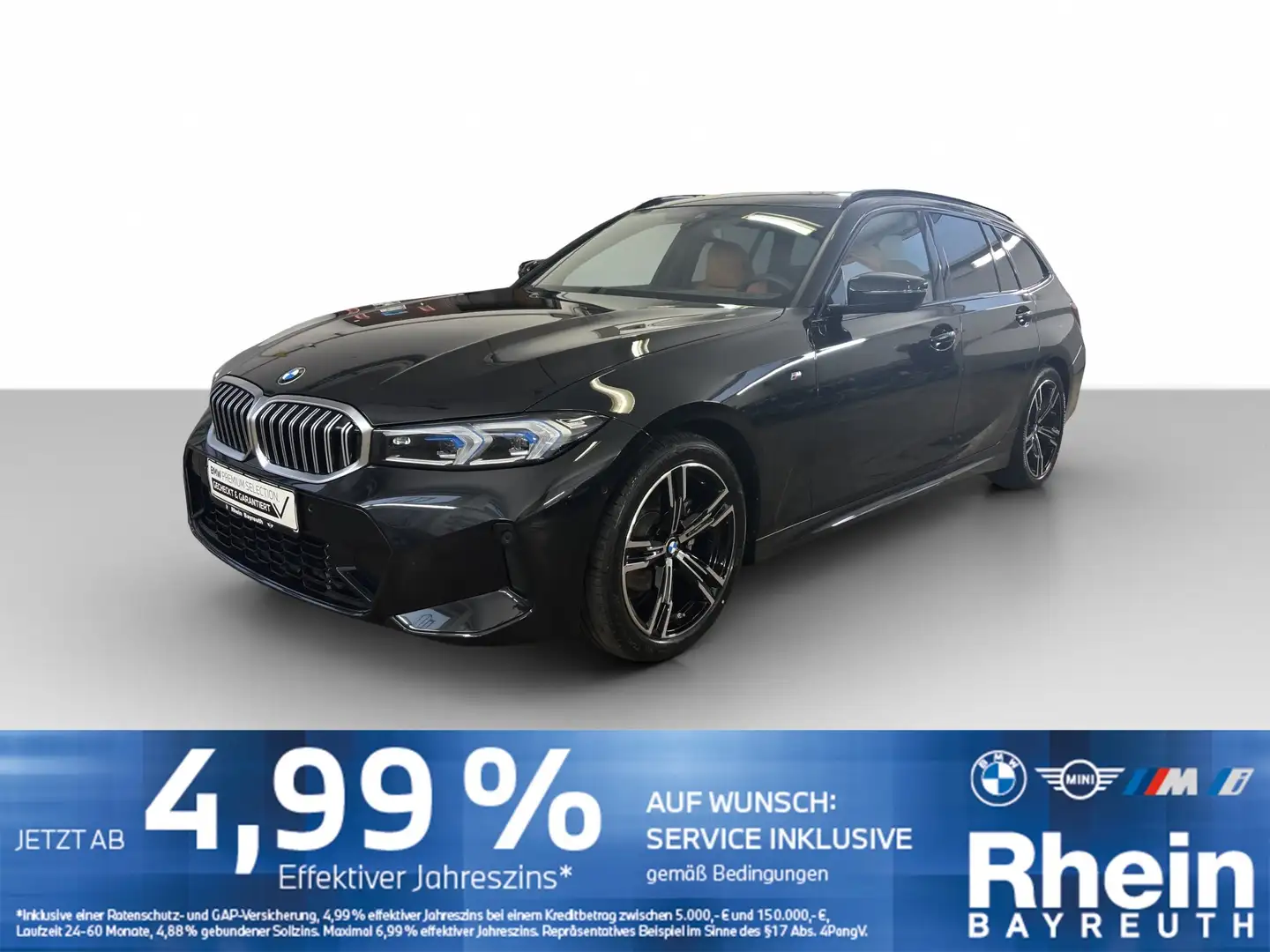 BMW 318 d Touring M Sport Navi AdapLED AHK ParkAssist Navi Schwarz - 1