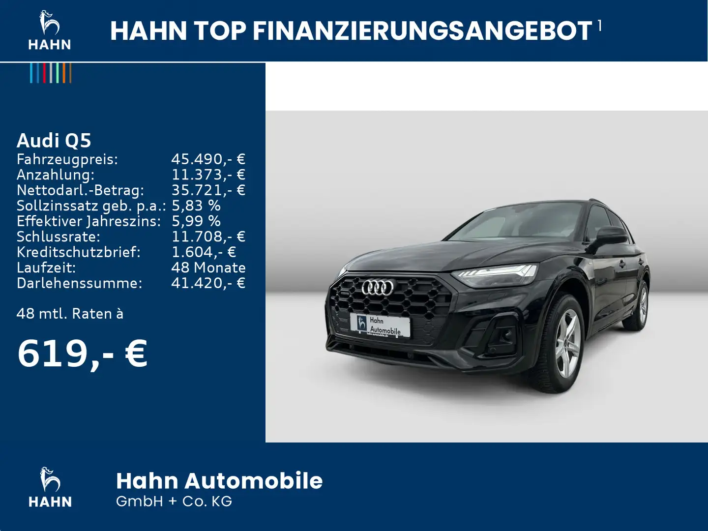 Audi Q5 40TDI S-trc quattro S-line AHK Cam Matrix PDC Schwarz - 2