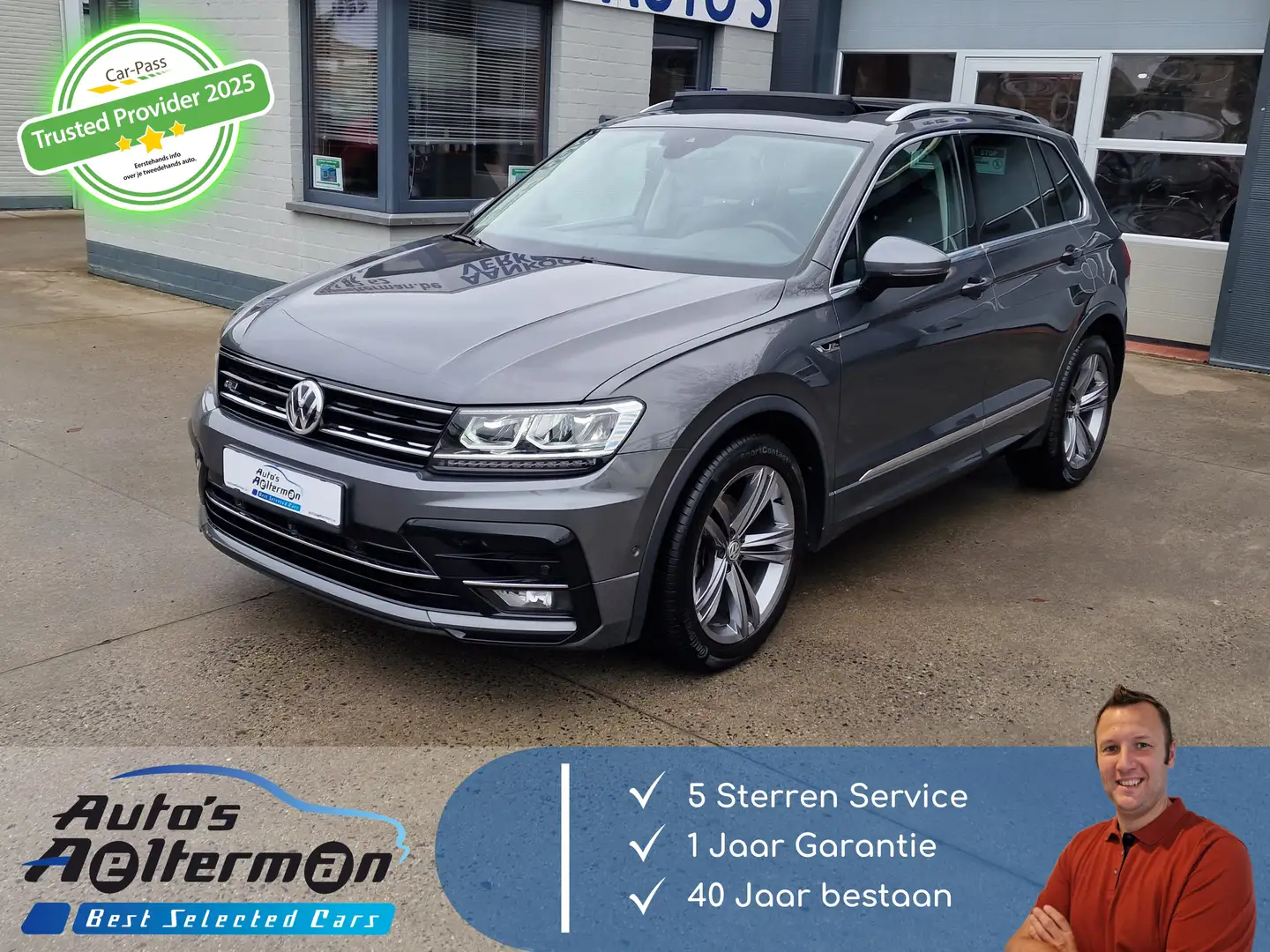 Volkswagen Tiguan 1.4 TSI R Line * LIKE NEW * PANO * LED * LEDER * Gris - 1