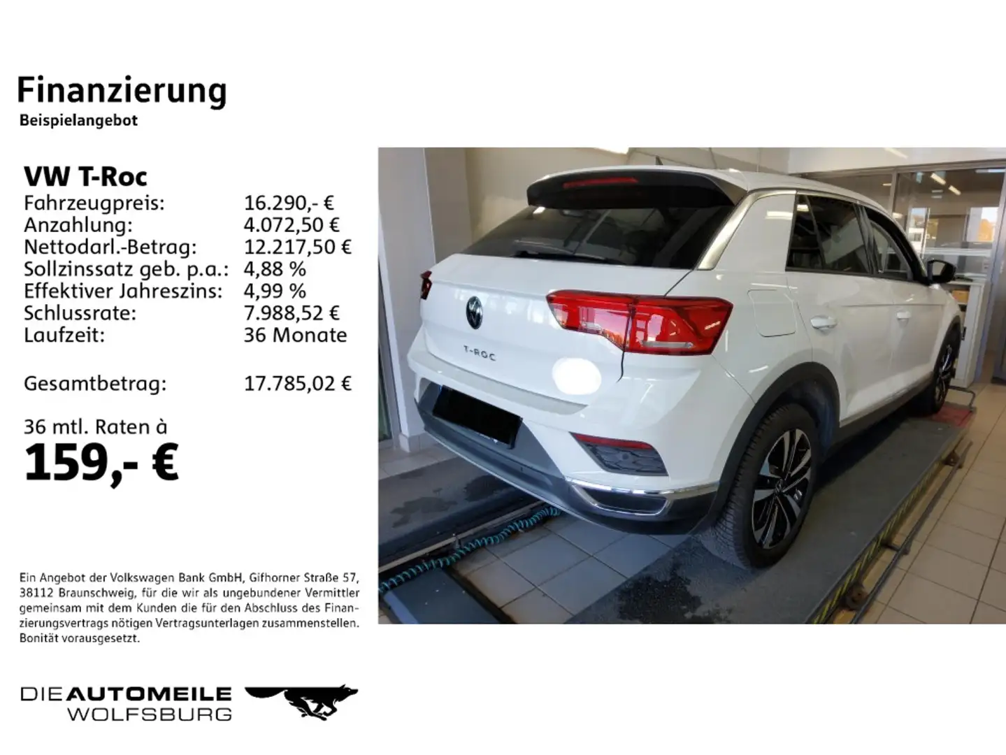 Volkswagen T-Roc 1.0 TSI United Einparkhi/Multilenk/Sitzhzg Weiß - 2