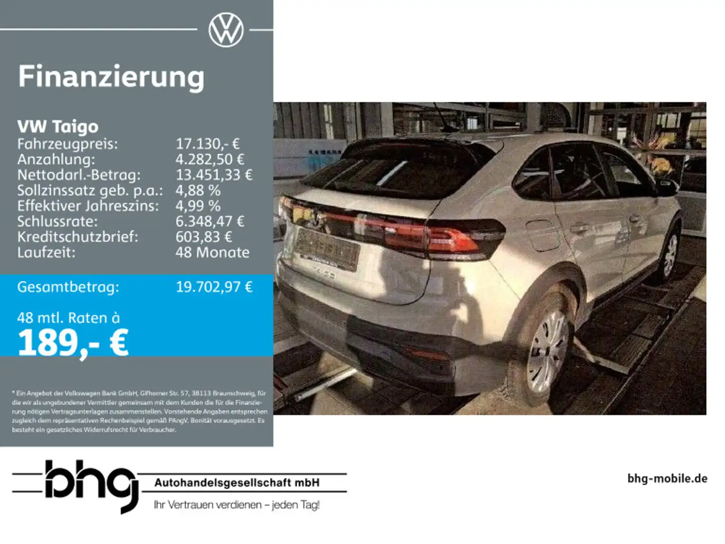 Volkswagen Taigo 1.0 TSI OPF Grau - 1