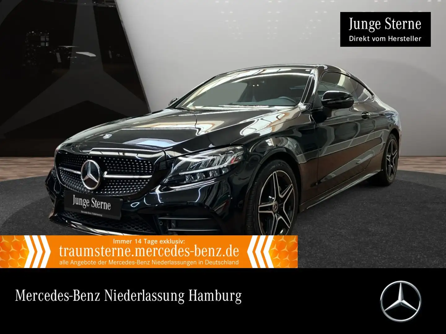 Mercedes-Benz C 180 Coupé AMG+NIGHT+LED+KAMERA+SPUR+TOTW+9G Nero - 1