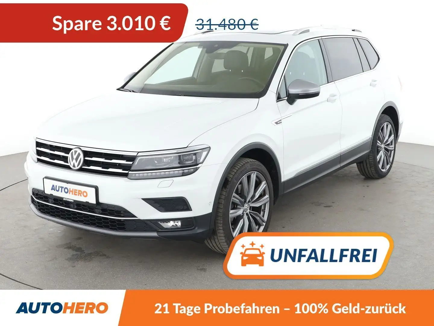 Volkswagen Tiguan Allspace 2.0 TDI Highline 4Motion Aut.*NAVI*HUD*LED* Weiß - 1