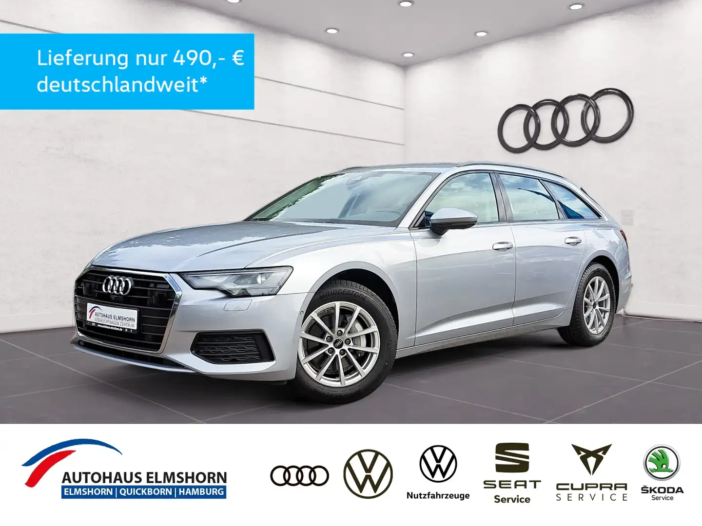 Audi A6 Avant 40 TDI S tronic AHK STNDHEIZ 4xKAM ACC PDC Silber - 1