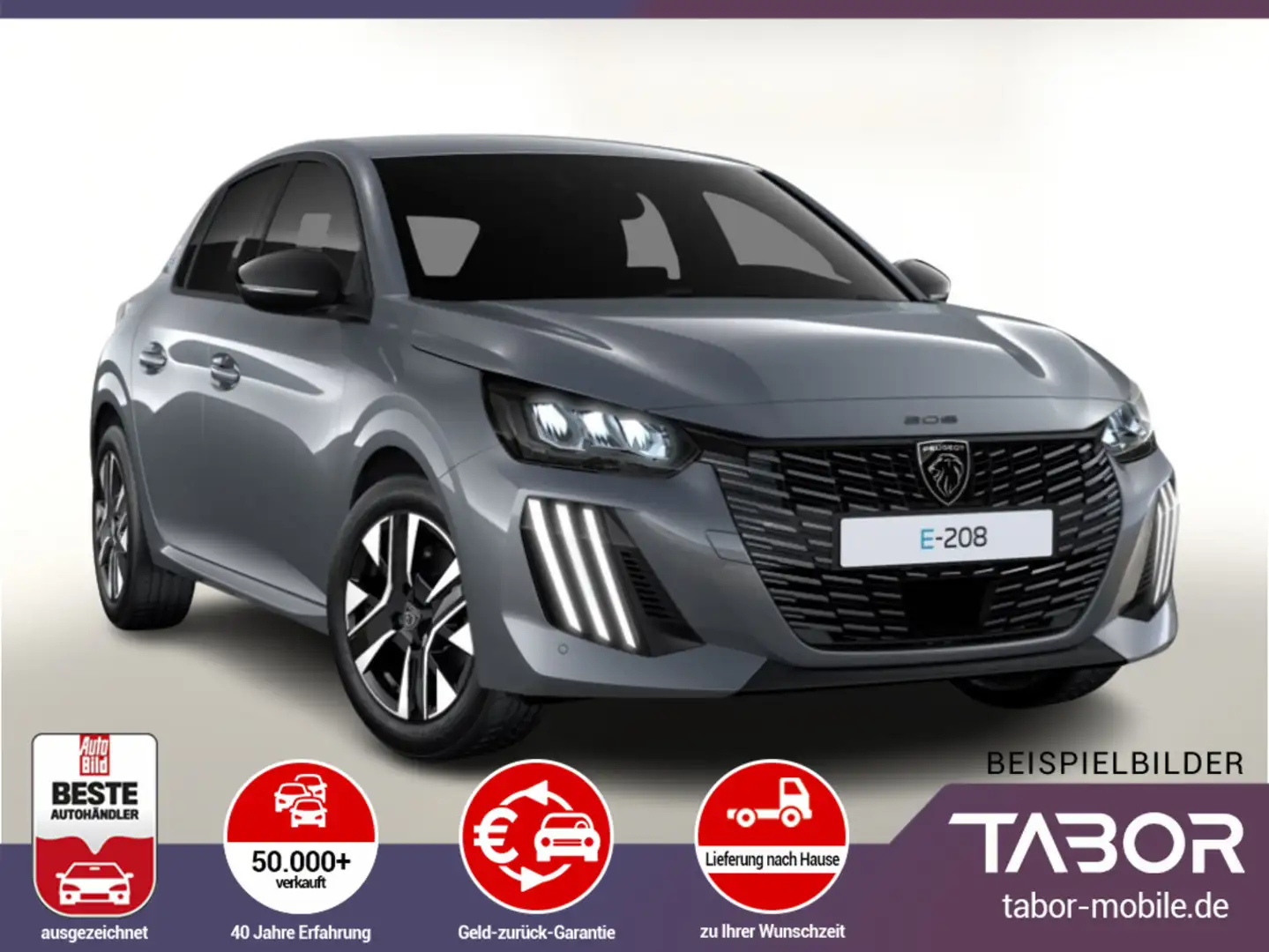 Peugeot 208 136 Allure 11kW-OBC LED PDC WärmeP 16Z CarP Grau - 1